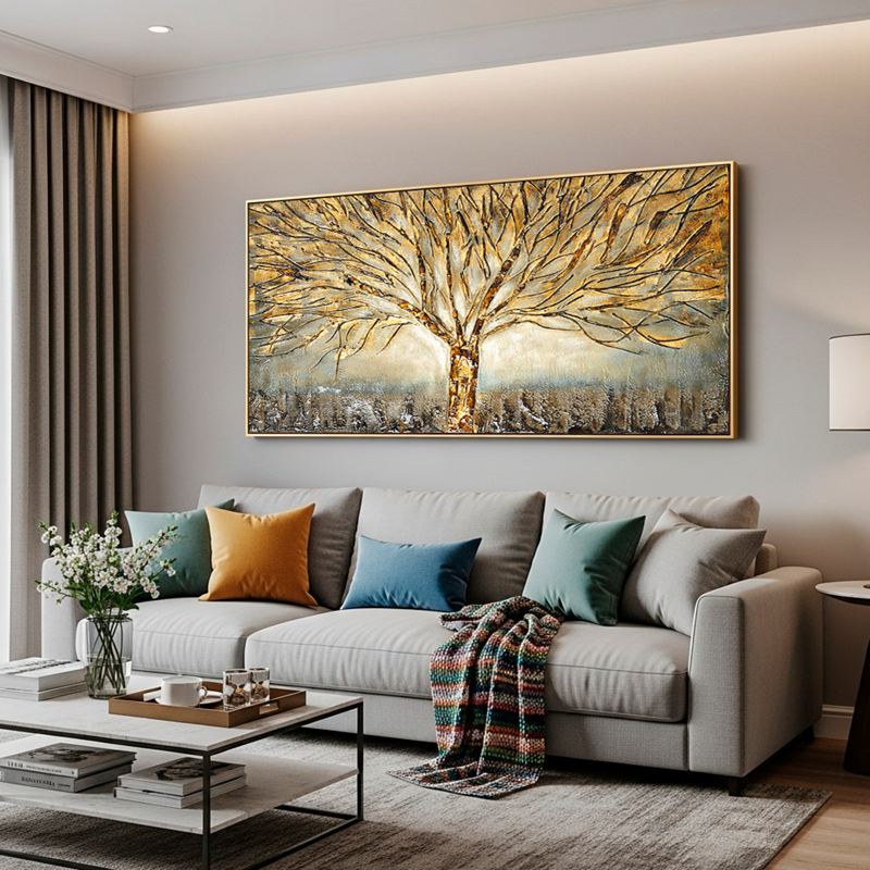 Tela Canvas Árvore Dourada - sem moldura