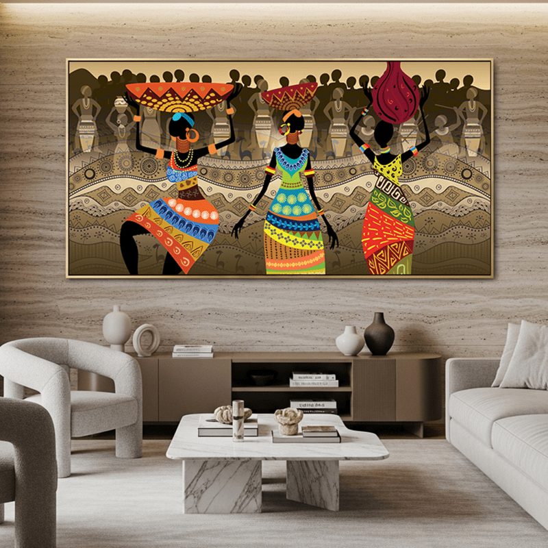 Tela Canvas Arte Abstrata Dança Africana - sem moldura