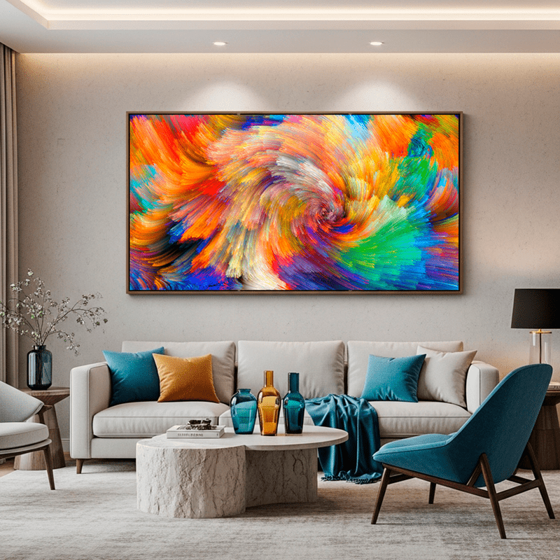 Tela Canvas Mistura de Cores - sem moldura