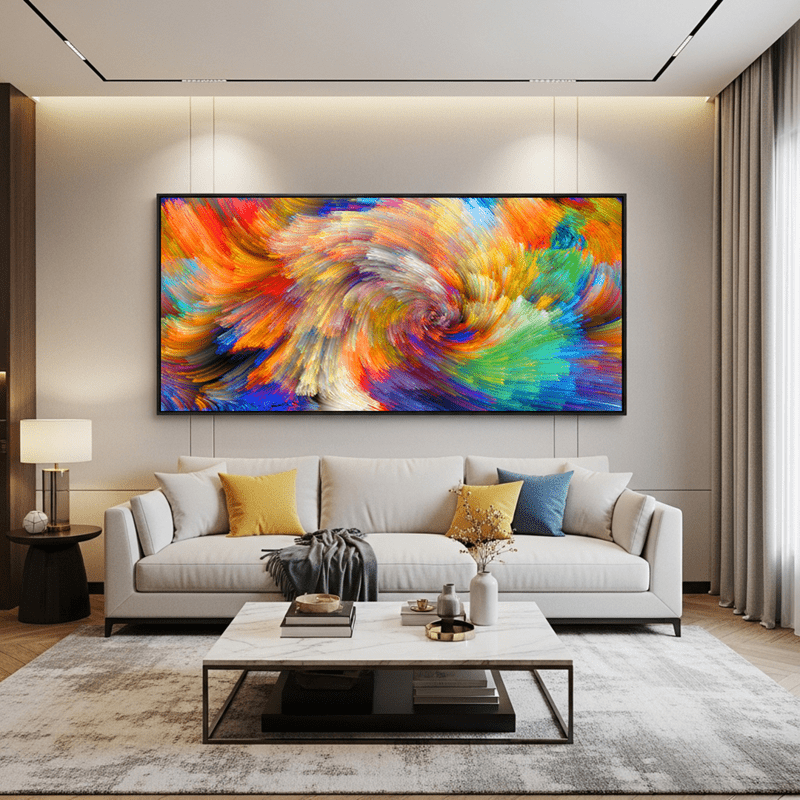 Tela Canvas Mistura de Cores - sem moldura