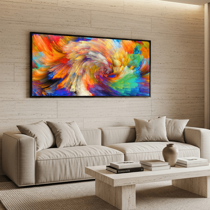 Tela Canvas Mistura de Cores - sem moldura