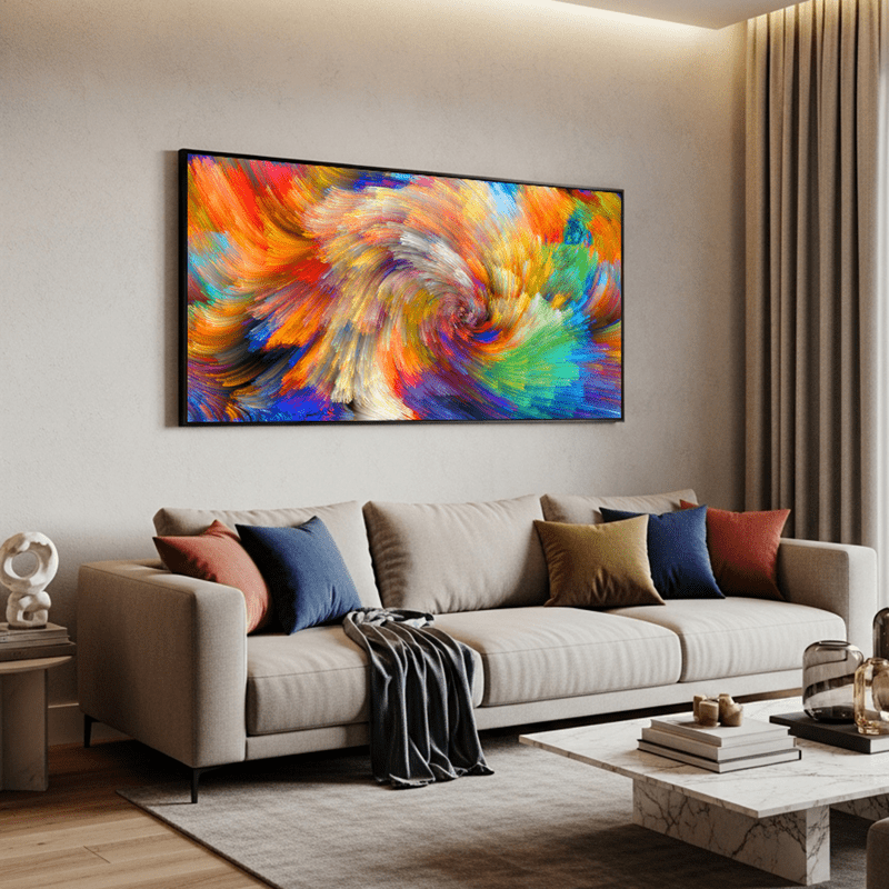 Tela Canvas Mistura de Cores - sem moldura