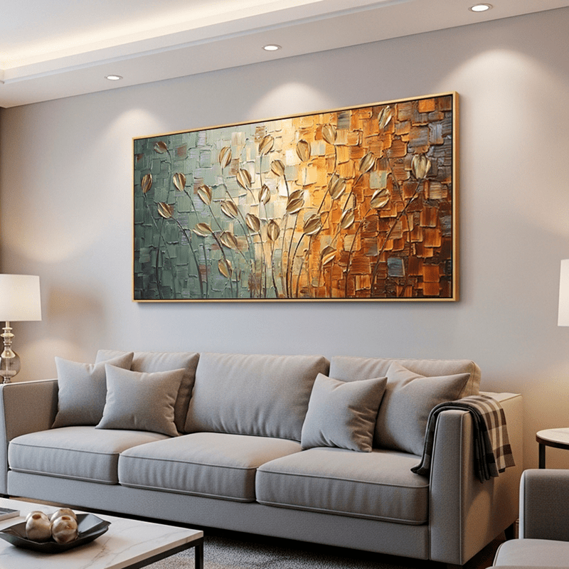 Tela Canvas O Dourado das Folhas - sem moldura