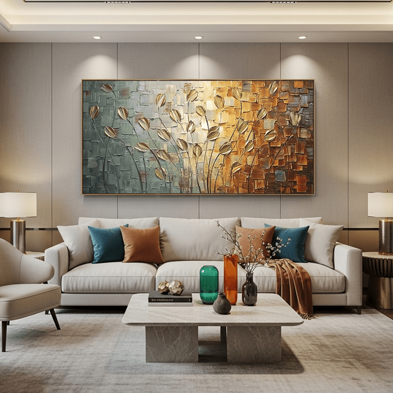 Tela Canvas O Dourado das Folhas - sem moldura