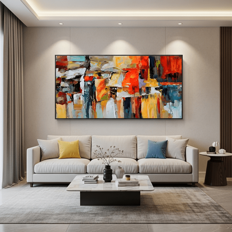 Tela Canvas Abstrata Pintura Clássica - sem moldura