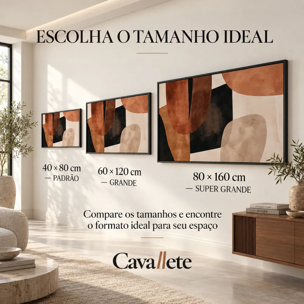 Cavallete - Guia de tamanhos 40x80, 60x120 e 80x160 cm