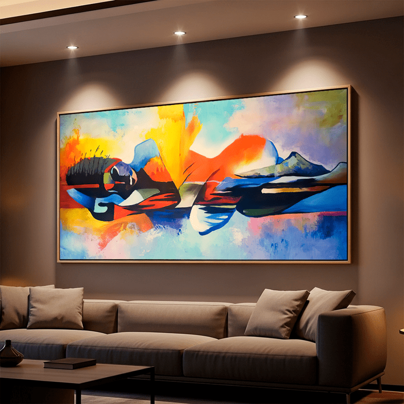 Tela Canvas Abstrata Buddha Lord - sem moldura