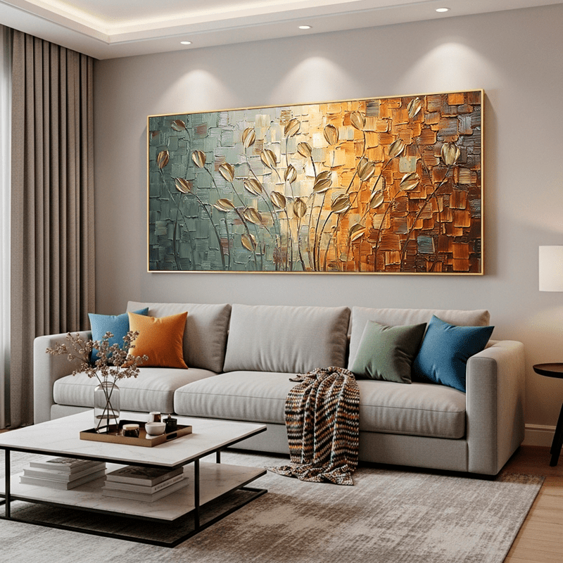 Tela Canvas O Dourado das Folhas - sem moldura