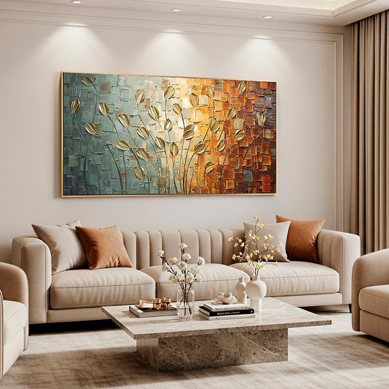 Quadro O Dourado das Folhas