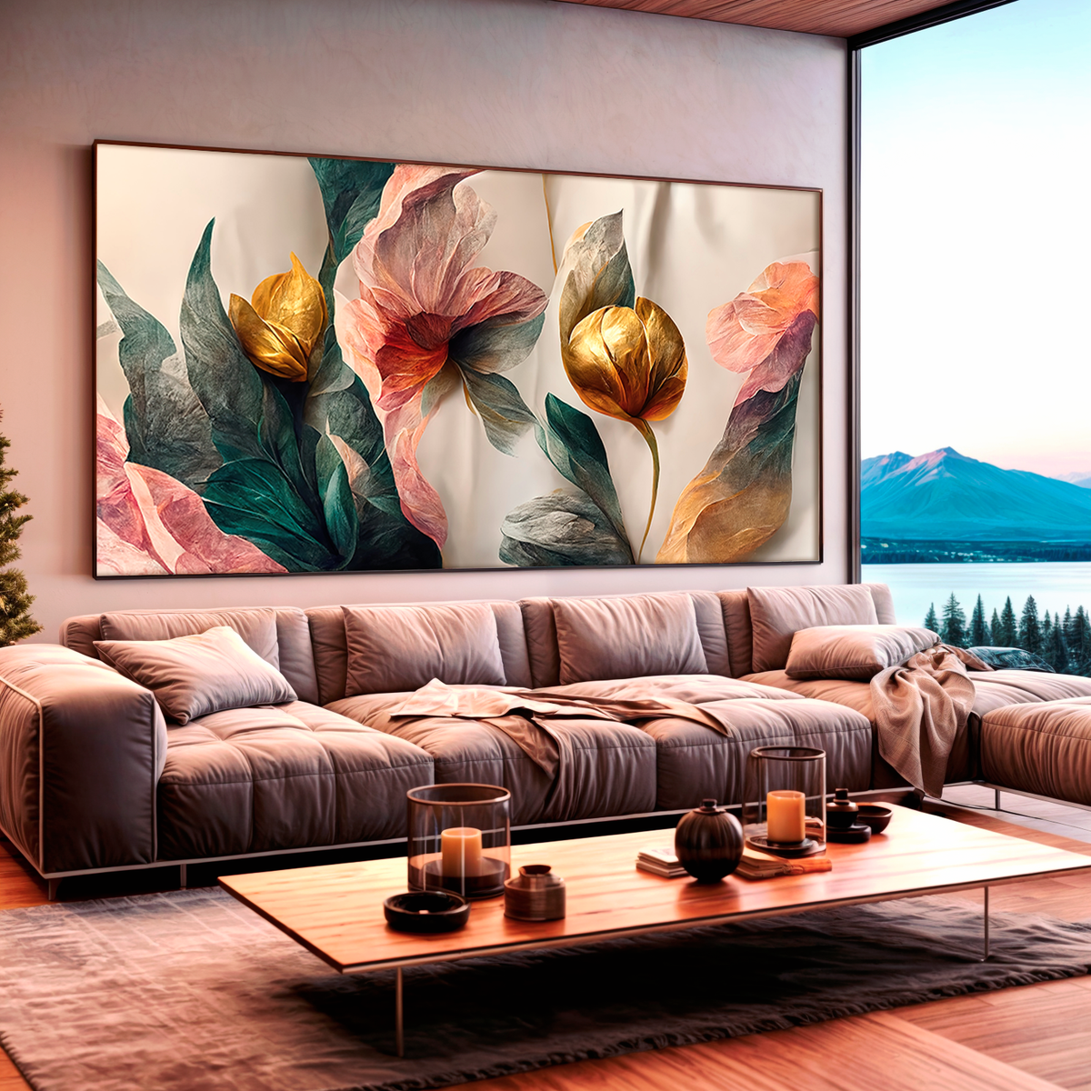 Tela Receptáculo Dourado da Flor