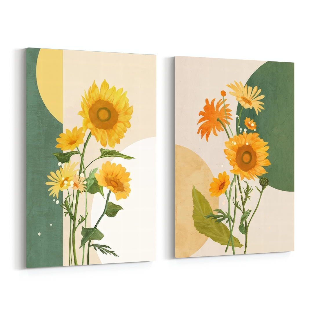 QUADRO CANVAS FLORES GIRASSOL