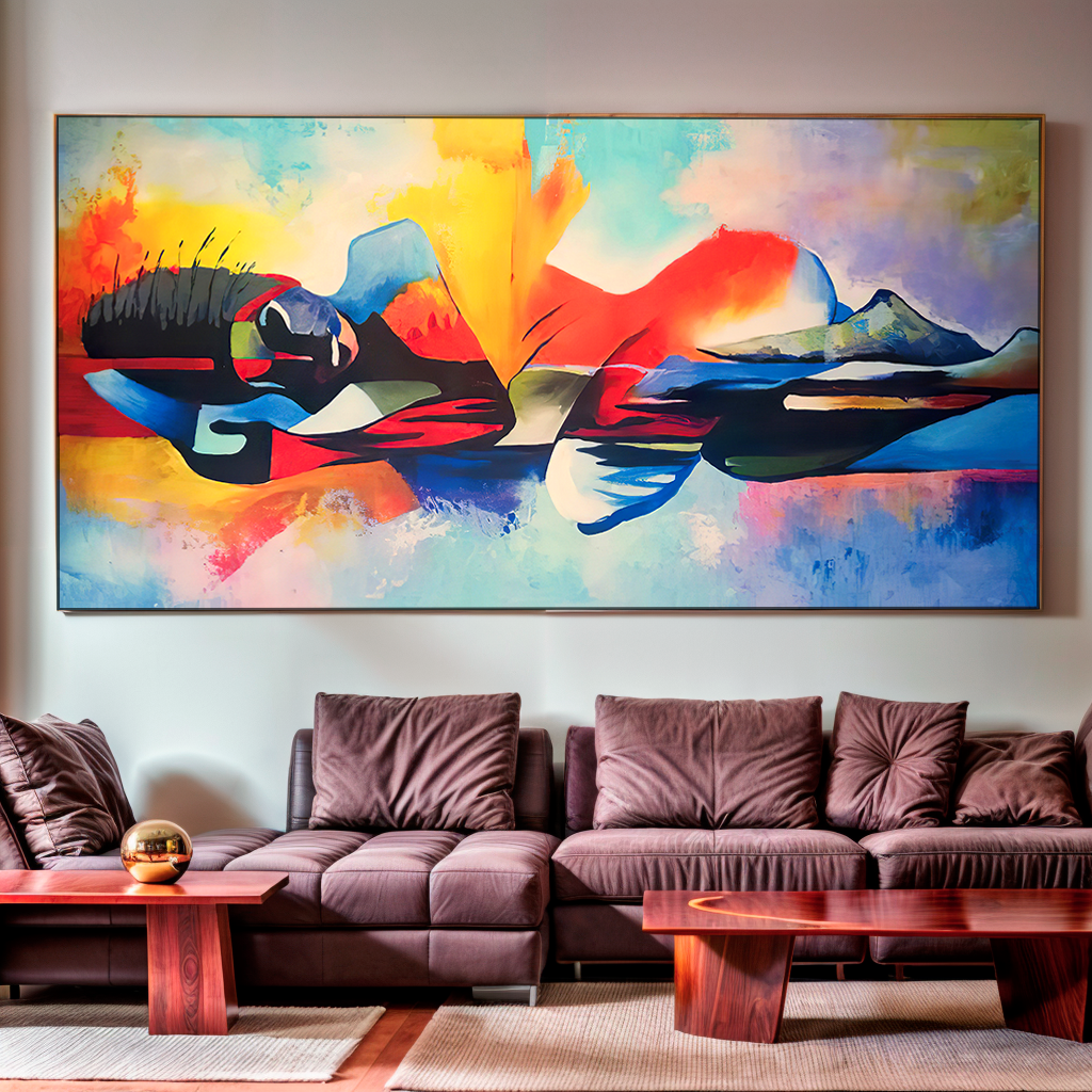 Tela Abstrata Buddha Lord