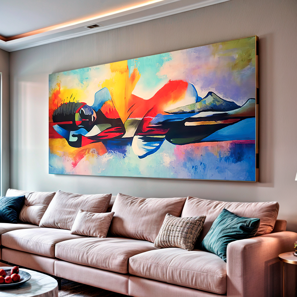 Tela Abstrata Buddha Lord